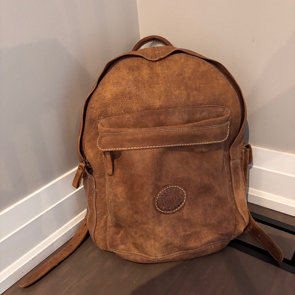 Roots Leather Backpack